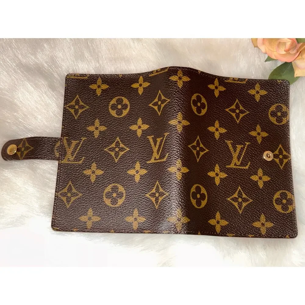 Vintage Authentic Louis Vuitton Monogram PM Ring Agenda Made in Spain CA1918